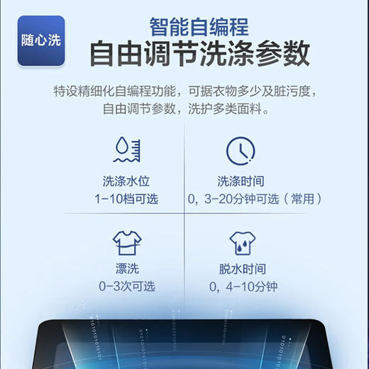 【直驱变频】海尔波轮洗衣机全自动10公斤直驱变频神童1级变频 LED屏自编程除螨洗专用桶自洁速洗BZ316除螨洗玻璃一级自编程 洗脱一体 商品图2