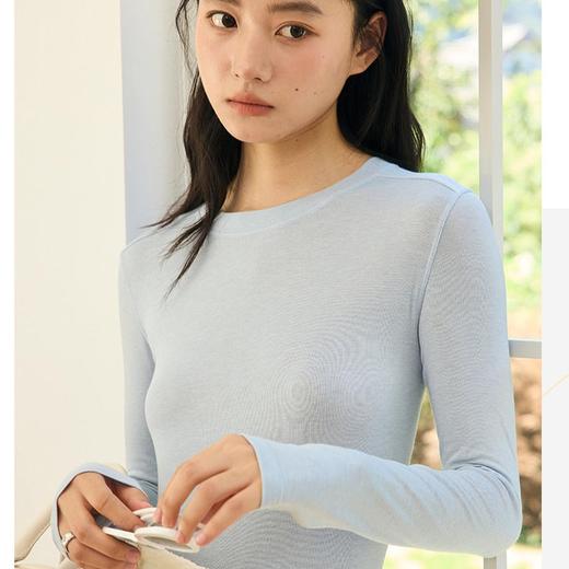 Dr.foever 软糯糯圆领莱赛尔打底衫 软糯亲肤 时尚百搭 多色可选 9936 商品图10