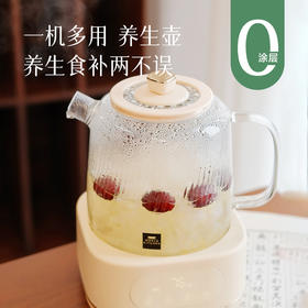 【康宁二代养生壶】升级1000瓦，一壶多用，12大菜单功能齐全，壶体是高硼硅全玻璃材质，0涂层0金属，喝水更安心~【3-5天左右发货】