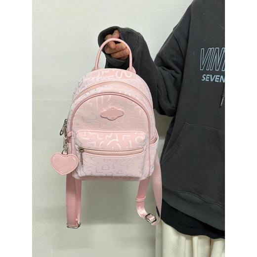 【粉色双肩包，轻便学生书包】韩版包包女生 新款迷你小背包 可爱粉色双肩包 旅游轻便学生书包-QQ 商品图5