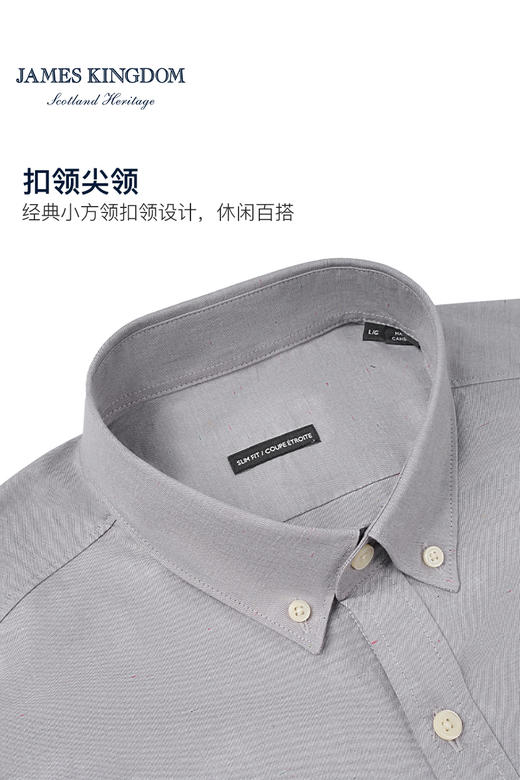占姆士男士短袖舒适透气休闲春夏款商务短袖衬衫2025新款纯棉 商品图4