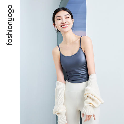 凡圣瑜伽光泽U领背心 F15220 商品图4
