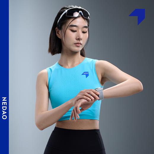 NEDAO内道排汗训练马拉松跑步女士夏季木兰风洞短款紧身背心 商品图2