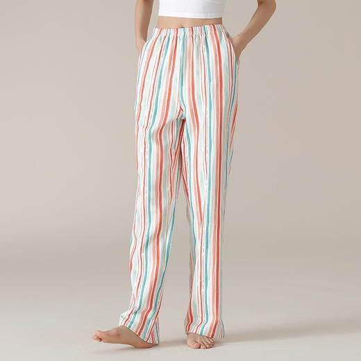 雀说 纯棉睡裤女春季长裤薄款宽松休闲可外穿H38 商品图4