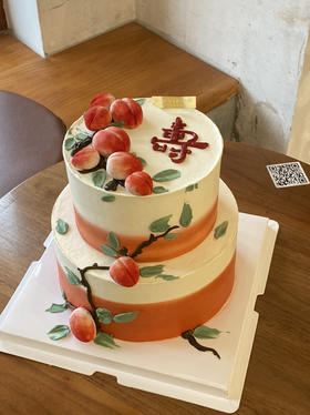 长辈祝寿寿桃蛋糕