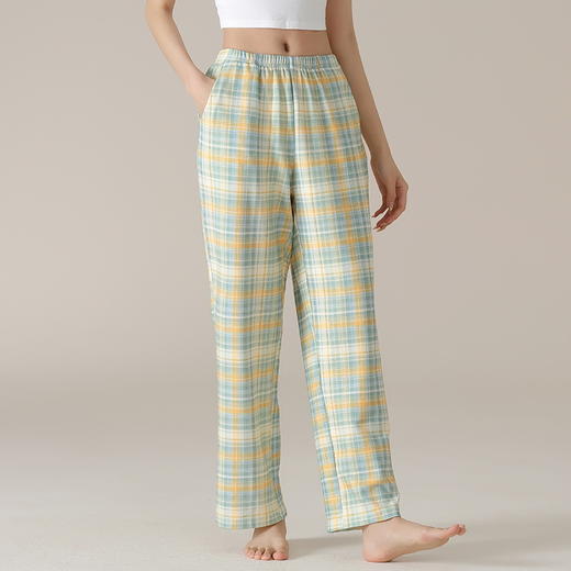 雀说 纯棉睡裤女春季长裤薄款宽松休闲可外穿H38 商品图3