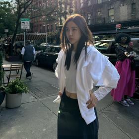 ROMI STUDIO“美式复古”软糯洗水字母绣花宽松连帽卫衣RW24WSH0695