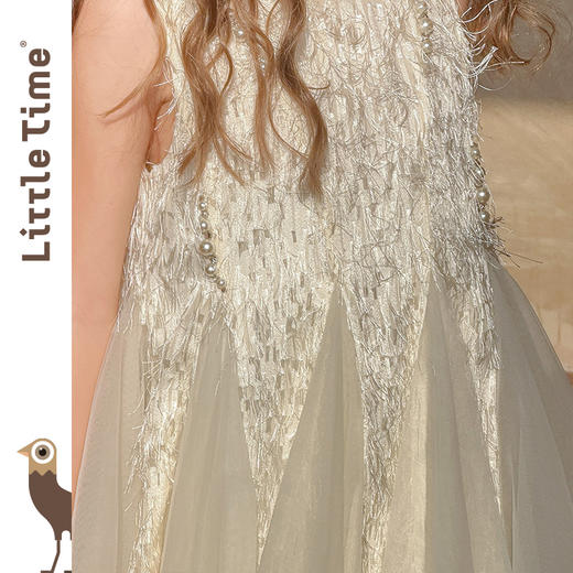 Littletime2025春夏新款法式轻奢小香风流苏纱裙公主裙 商品图3