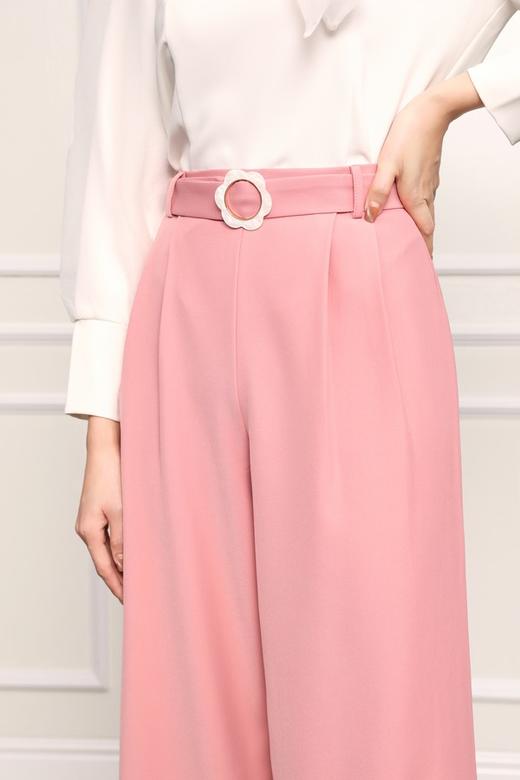 amadella 花朵扣饰粉色直筒长裤 11805 商品图3