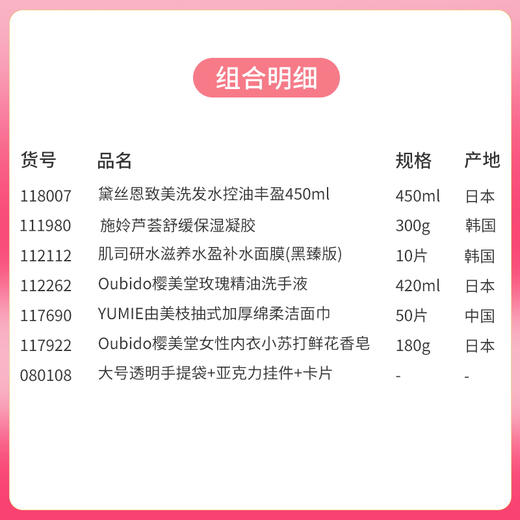 【女神节爱专宠】3.8温暖大促套餐D大号透明手提袋+亚克力挂件+卡片/080108*118007*111980*112112*112262*117690*117922 商品图1