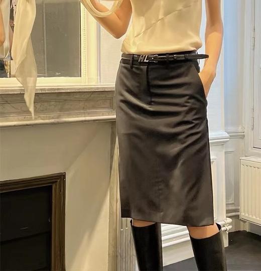 重磅！精纺羊毛黑半裙   意大利面料tollegno  120s精纺羊毛 商品图2