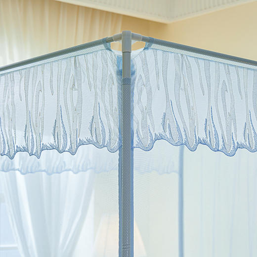 自然醒加密遮光防尘顶拉链蚊帐家用卧室儿童防摔掉床回底蒙古包2502HH 商品图14