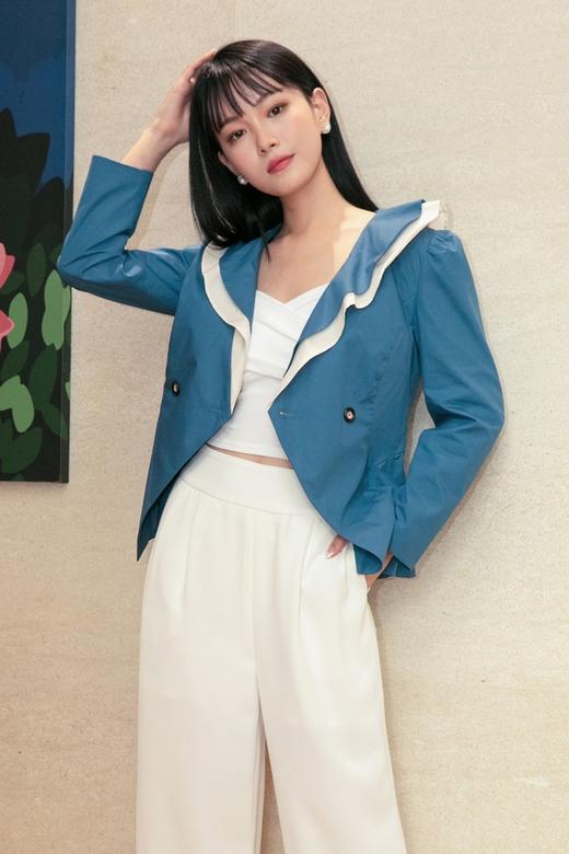 ANSUABEL 荷叶边领撞色外套 11858 商品图2