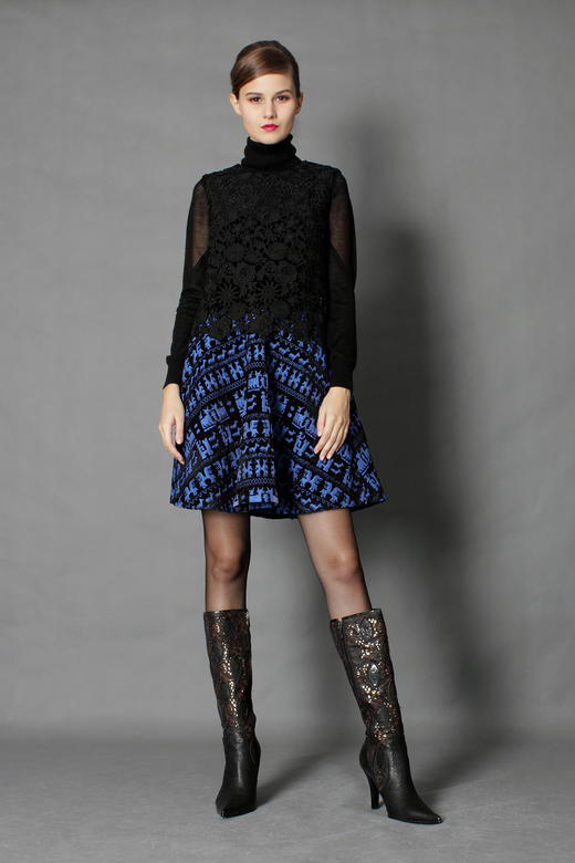 【伯妮斯茵】163S221--蓝色连衣裙 商品图0