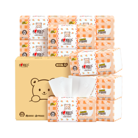 DT13100（箱装）心相印婴儿100抽18包装三层立体压花塑装面巾纸（M码）
