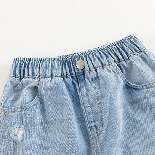 马克珍妮男童轻潮时尚牛仔萝卜裤 儿童裤子2025年春夏新款550651
 商品图3