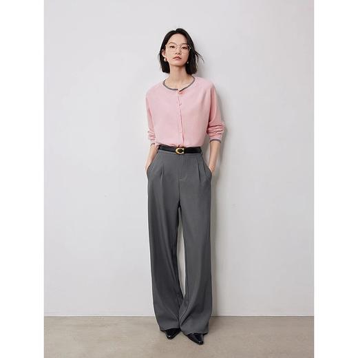 初语美拉德休闲直筒裤高腰显瘦垂感气质西裤长裤子 商品图1