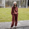 绽放007-008朵/羊毛棉摇粒绒全腰松紧加抽绳脚口收口卫裤 商品缩略图0