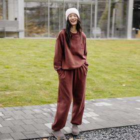绽放007-008朵/羊毛棉摇粒绒全腰松紧加抽绳脚口收口卫裤
