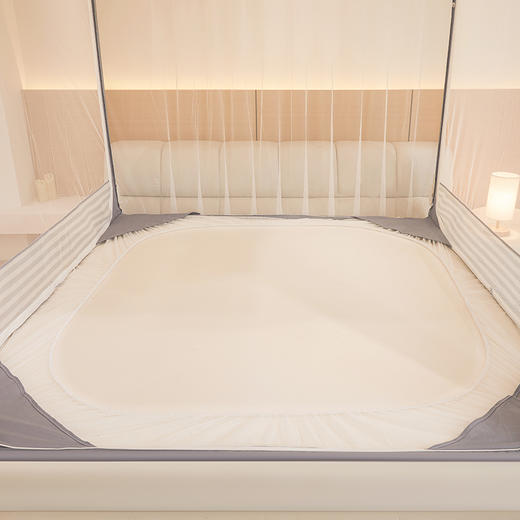 自然醒蚊帐家用卧室防摔纹帐婴儿防止掉床免安装儿童围栏蒙古包2501HH 商品图9