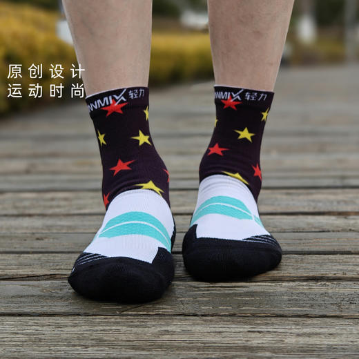 红星越野级减震压缩透气不移位不磨脚运动跑步袜中筒 商品图5