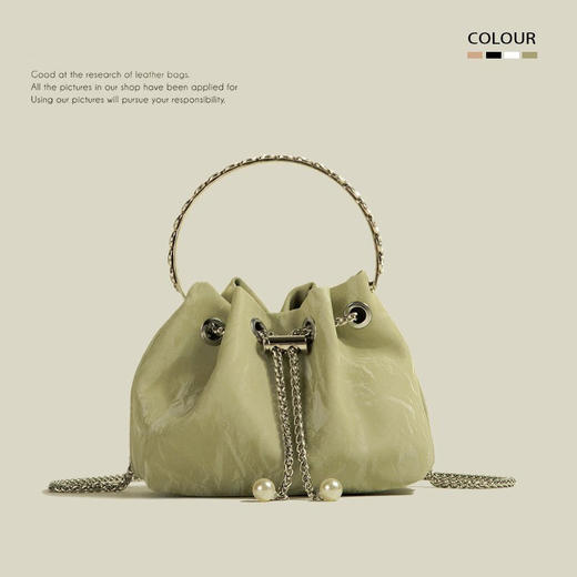 【超显气质❗️水钻圆环手提福袋包】多巴胺色系，新款高级感拉满，女小众包包女式春夏手提包时尚小包斜挎单肩软包女 商品图6