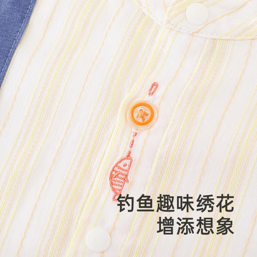 【商场同款】英氏婴儿衣服夏季短袖透气小宝宝包屁衣假两件连体衣 商品图3