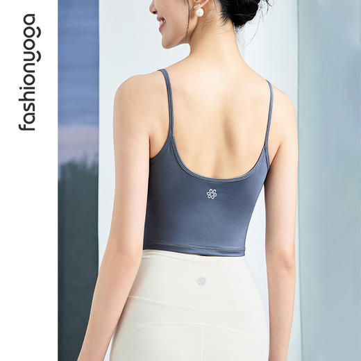 凡圣瑜伽光泽U领背心 F15220 商品图2