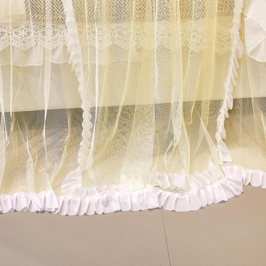 自然醒花边宫廷落地蚊帐加密公主风三开门防尘卧室家用纹账结婚蚊帐婚房蚊帐2503HH 商品图12