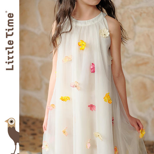 Little time韩系童装女童连衣裙2025春夏儿童高级感公主仙女裙 商品图2