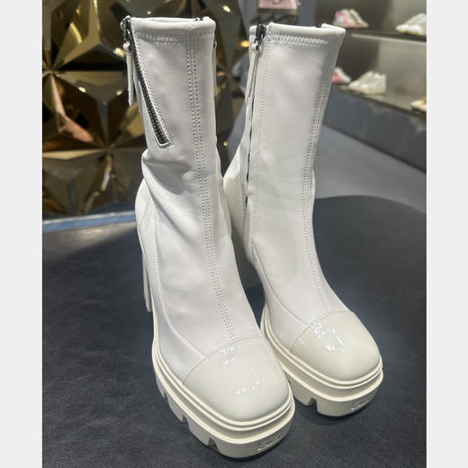 Giuseppe Zanotti 女士高跟靴 白色 I370008004 商品图0