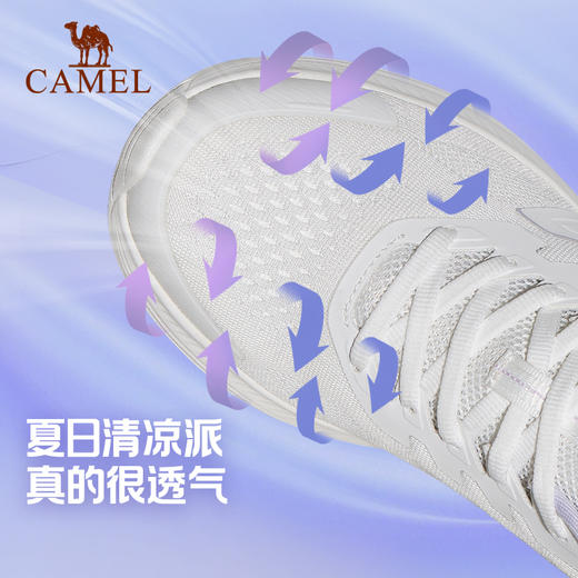 骆驼跑步鞋女2025春季新款轻便舒适时尚百搭基础休闲运动慢跑鞋男 K25B304033_K15B304038 商品图3