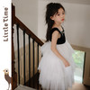 Littletime女童黑色长拖尾礼服套装裙2025新款夏装女孩赫本魔术珠 商品缩略图4