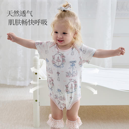 Domiamia新生儿包屁衣春季婴儿衣服小月龄百天宝宝连体衣 商品图2