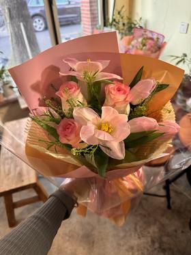 粉色系混搭花束