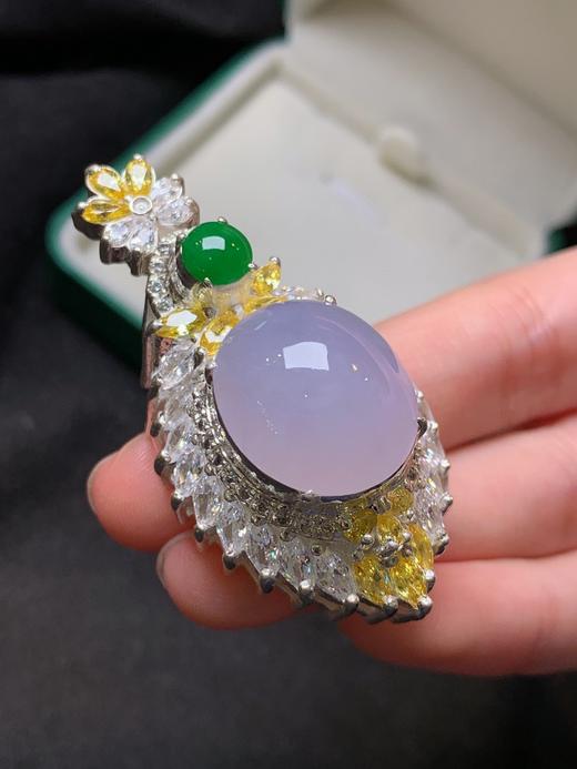 紫罗兰蛋面翡翠吊坠 商品图3