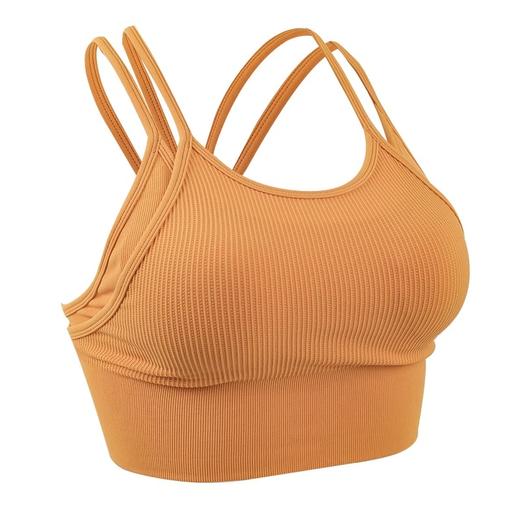 跃牌【美西西系列】双层防震文胸含胸垫可拆卸无钢圈瑜伽上衣WX-01 商品图4