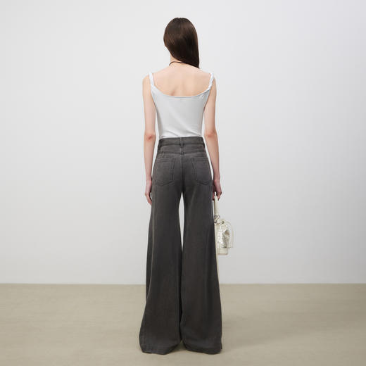 lost in echo2025春夏新款时尚及地宽松柔软直筒显瘦阔腿牛仔裤女 商品图4