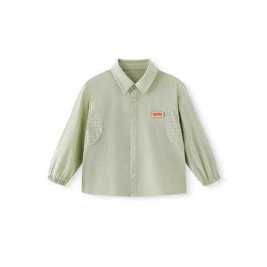 英氏儿童衬衫长袖夏季户外防晒男童POLO衫女童防晒衣透气长袖衬衫 商品图4