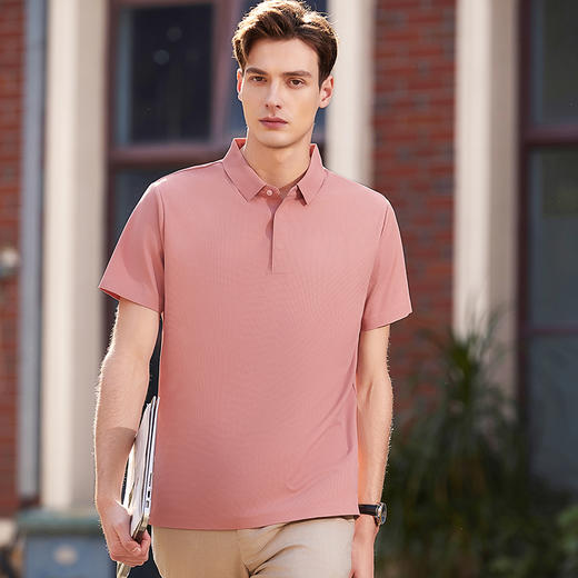 【冰丝】【DKP】大依优型大码Polo衫弹力翻领T恤轻奢休闲纯色短袖男宽松T恤上衣胖子 商品图10