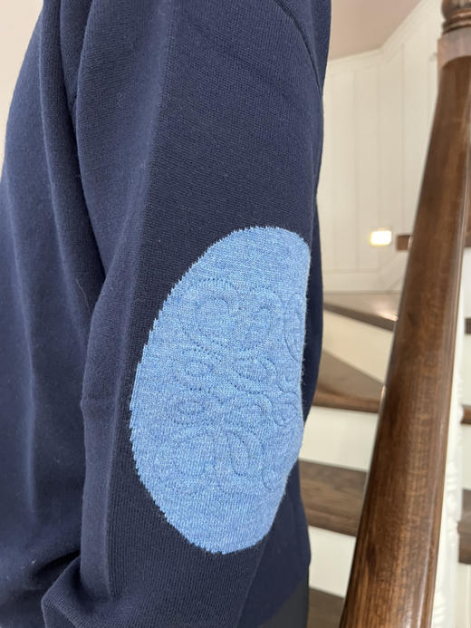 218-2 原780 排他性独家圆正 断码亏清 lew 浮雕logo 男士廓形羊毛针织衫 老朱穿M 商品图6