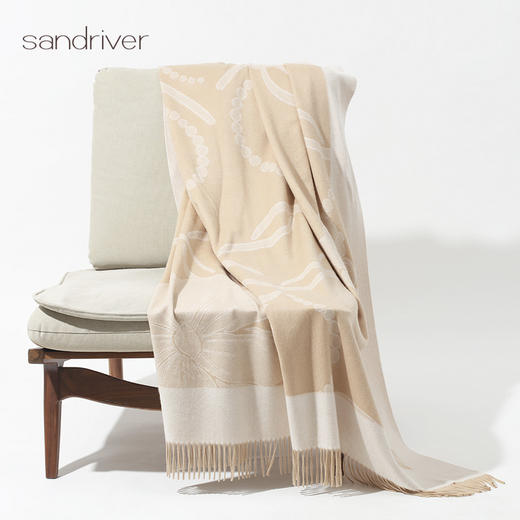 羊绒双面提花披毯SJF97W715N 商品图0