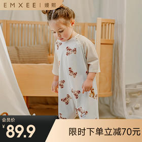 【宝宝安睡】嫚熙婴儿睡袋夏季包款纯棉新生儿宝宝七分袖一体式儿童防踢被神器