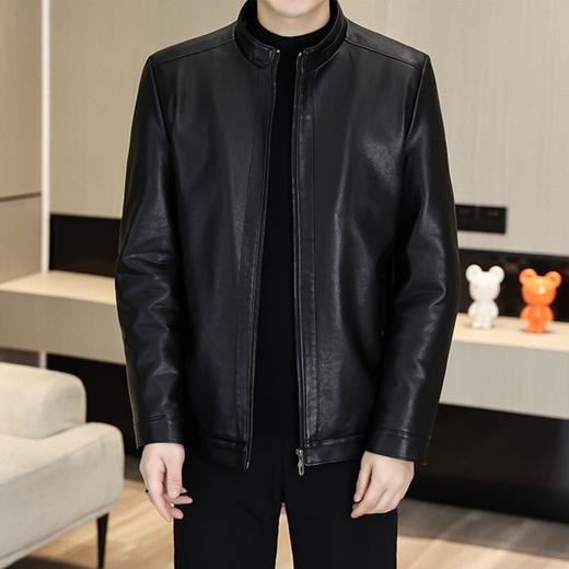 【酷雅气质 都市型男】诗班雅·肌理感雾面仿皮皮衣（翻领、立领、棒球领） 商品图4