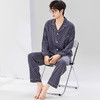 【春夏季男睡衣】人造棉男士睡衣春夏季新款长袖长裤套装棉绸家居服休闲开衫睡衣。ry 商品缩略图9