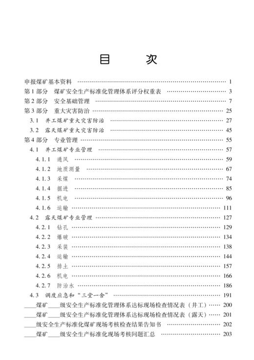 煤矿安全生产标准化管理体系 评分表 商品图1