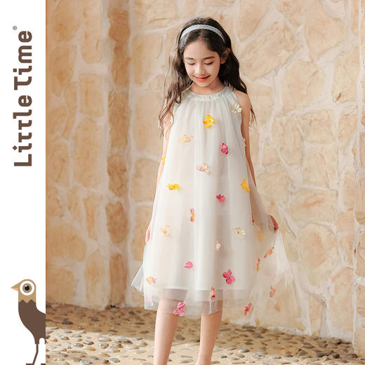 Little time韩系童装女童连衣裙2025春夏儿童高级感公主仙女裙 商品图3