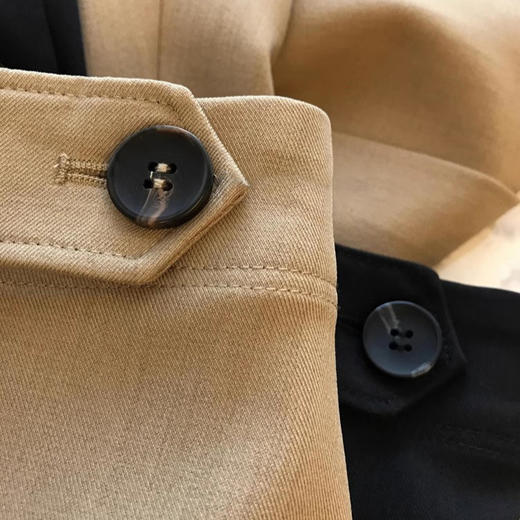 雀说 老客直接收，色纺面料~叠层压褶侧拉链高腰A字过膝半身裙女5ZF-21704 商品图2