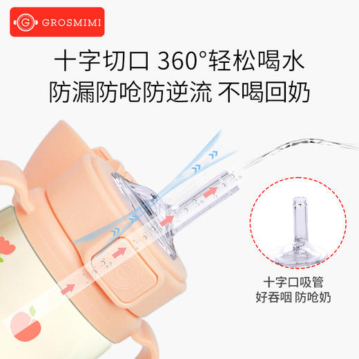 【保温杯】格罗咪咪 不锈钢保温吸管杯300ml 商品图6