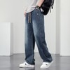 【DYF】大依优型大码直筒牛仔裤松紧腰男士宽松休闲长裤子水洗美式加肥加大潮流 商品缩略图4